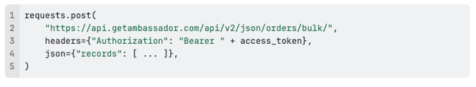 Api call with token in Python